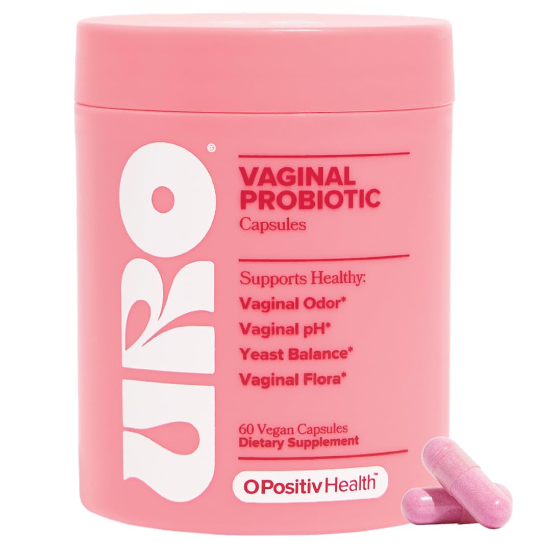 O Positiv URO Vaginal Probiotics for Women pH Balance with Prebiotics & Lactobacillus – Vaginal Health Supplement – Support Healthy Vaginal Odor & Flora, 60 Count (Pack of 1), 1 Month Supply O Positiv