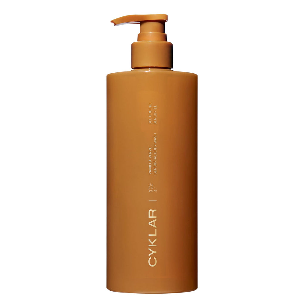CYKLAR Sensorial Body Wash. Vanilla Verve Hydrating Cleanser with Moisture Locking Multi-Oil Complex, Sodium PCA and Glycerin. Nourishing Shower Gel for Women and Men, 16.5 Fl Oz Luxury Bodywash CYKLAR