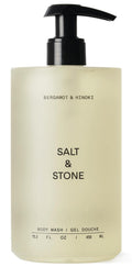 Salt & Stone Body Wash with Antioxidants for Deep Moisture | For Women & Men, Sulfate, Paraben, & Dye Free, Leaving Skin Soft and Hydrated | Bergamot & Hinoki 15.2 fl oz Salt & Stone