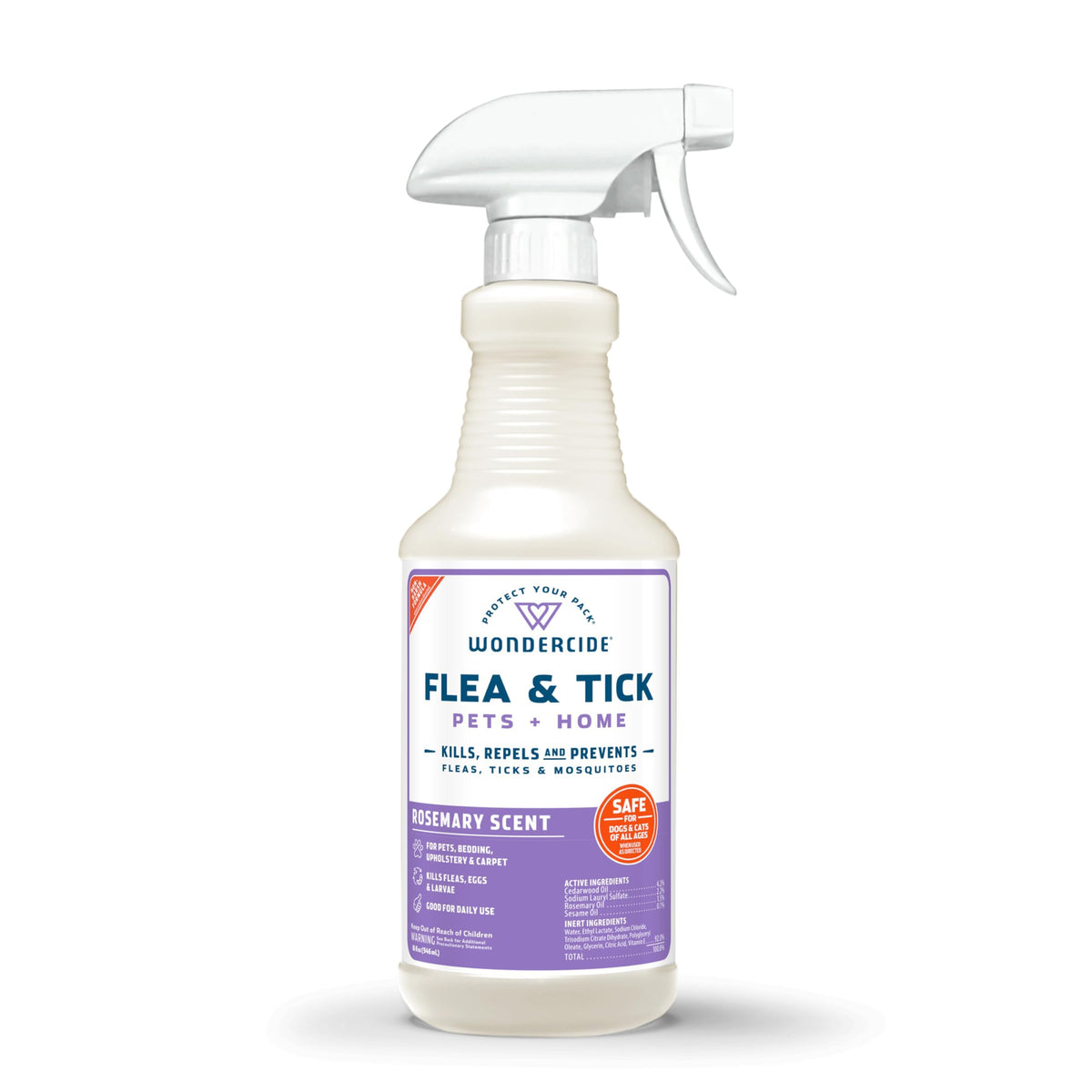 Wondercide Rose Flea & Tick Spray for Pets Plus Home with Natural Essential Oils 16 fl. oz. Wondercide