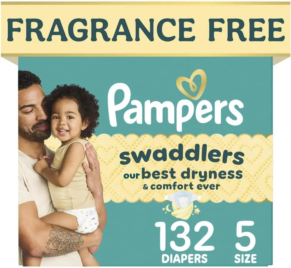 Pampers Swaddlers Baby Diapers, Size 5, 132 Count