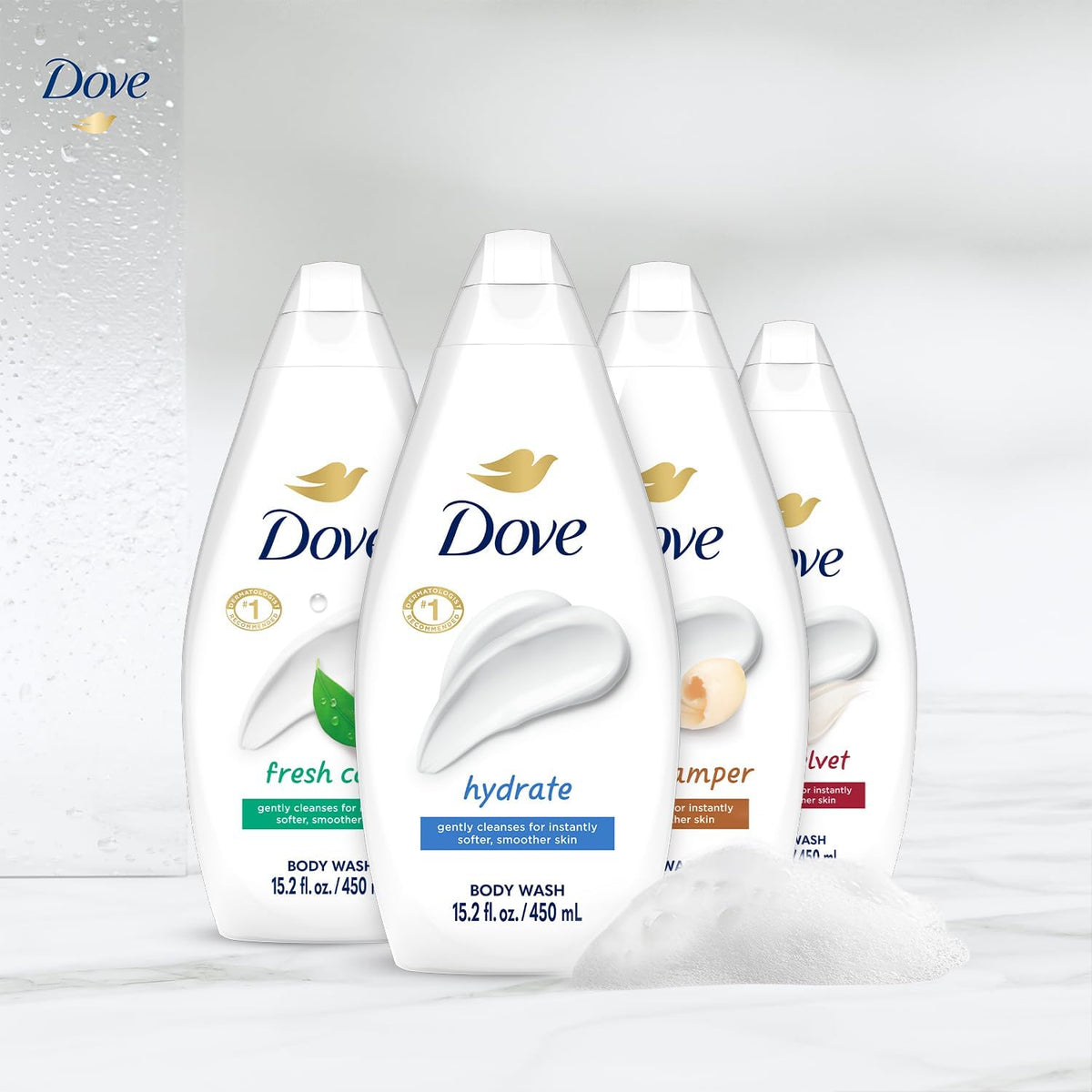 Dove Moisturizing Body Wash, Variety 6-Pack, 15.2 Oz Ea Dove