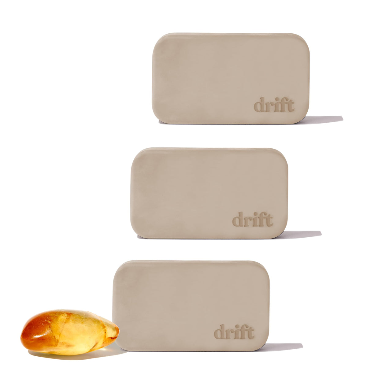 Drift Car Air Freshener - The Original Stone Air Freshener - Car Odor Eliminator - Long Lasting Scent - Metal Clip - Essential Oils - Clean Ingredients - Amber Scent 3 Pack Refill - NO CLIP INCLUDED drift