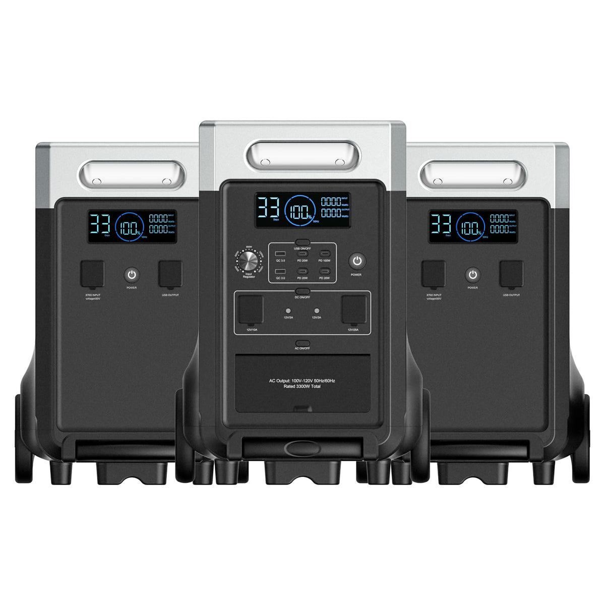 AFERIY 11520Wh Portable Power Station,P310 with 2 Extra Battery,120V 3600W Expandable Capacity LiFePO4 Battery Backup,Solar Generator for Home Use,Outdoor Camping,Power Outage,Camping,RV,Emergencies AFERIY