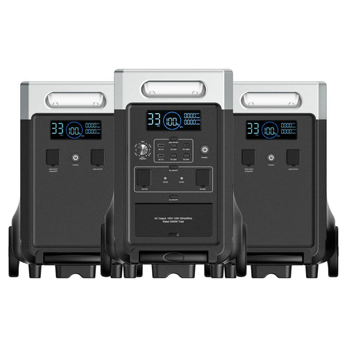 AFERIY 11520Wh Portable Power Station,P310 with 2 Extra Battery,120V 3600W Expandable Capacity LiFePO4 Battery Backup,Solar Generator for Home Use,Outdoor Camping,Power Outage,Camping,RV,Emergencies AFERIY