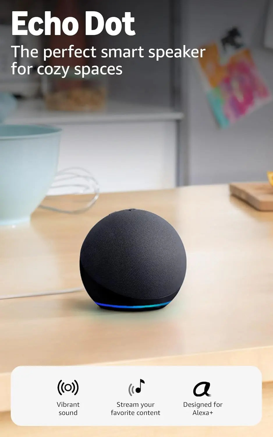 Amazon Echo Dot (newest model), Charcoal