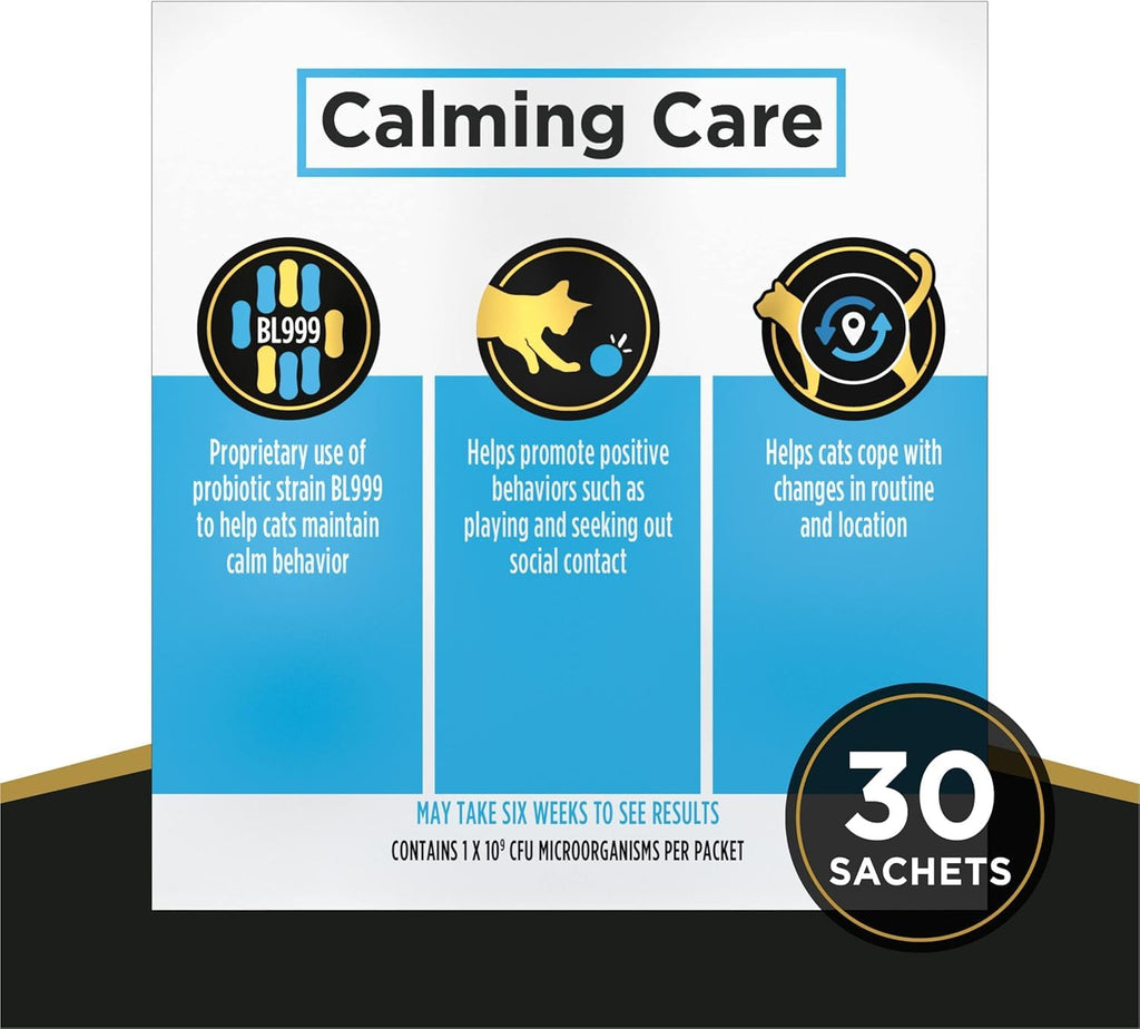 Pro Plan Veterinary Diets Calming Care Cat Supplements Probiotic Powder for Behavioral Support, 30-Count Box Pro Plan Veterinary Diets