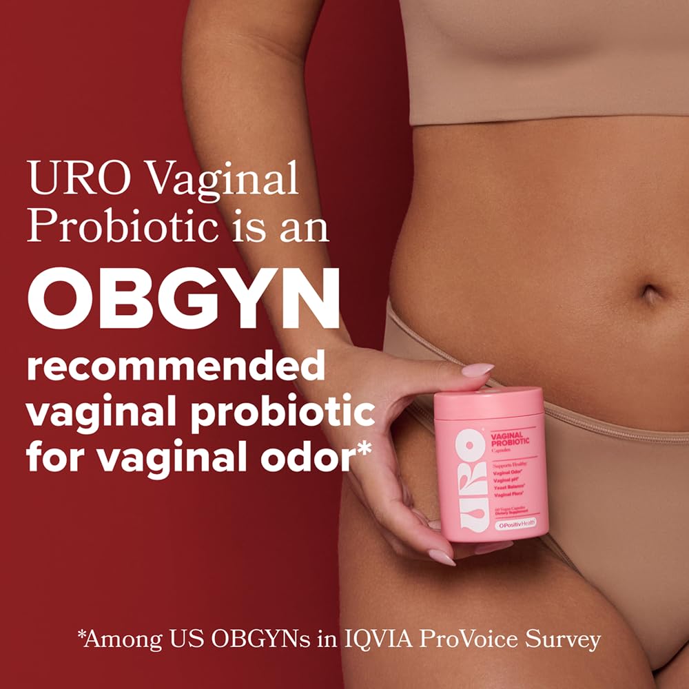 O Positiv URO Vaginal Probiotics for Women pH Balance with Prebiotics & Lactobacillus – Vaginal Health Supplement – Support Healthy Vaginal Odor & Flora, 60 Count (Pack of 1), 1 Month Supply O Positiv