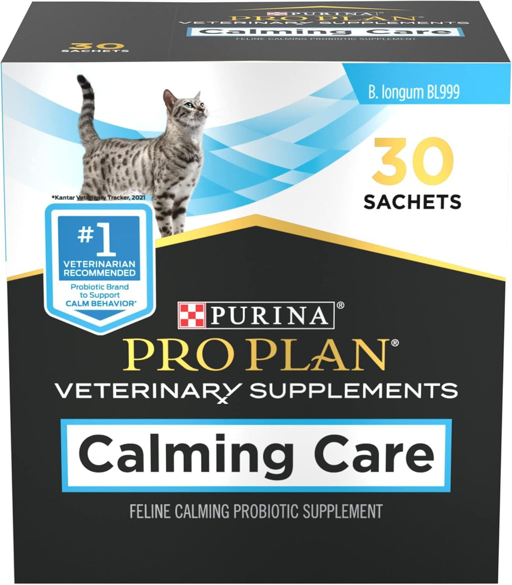 Pro Plan Veterinary Diets Calming Care Cat Supplements Probiotic Powder for Behavioral Support, 30-Count Box Pro Plan Veterinary Diets