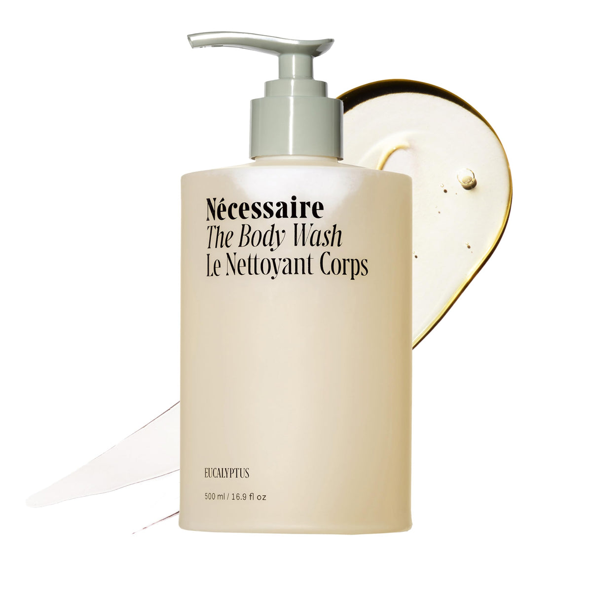 Nécessaire The Body Wash Eucalyptus — Multi-Oil Shower Gel Body Wash for Women + Men. Non-Comedogenic + Hypoallergenic for Sensitive Skin with Niacinamide. 500ml/16.9 fl oz Nécessaire