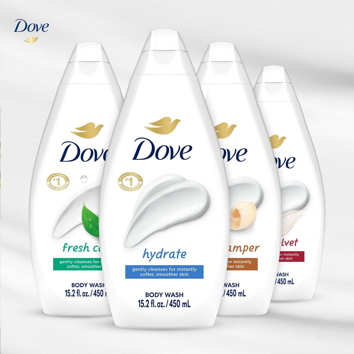 Dove Moisturizing Body Wash, Variety 6-Pack, 15.2 Oz Ea Dove