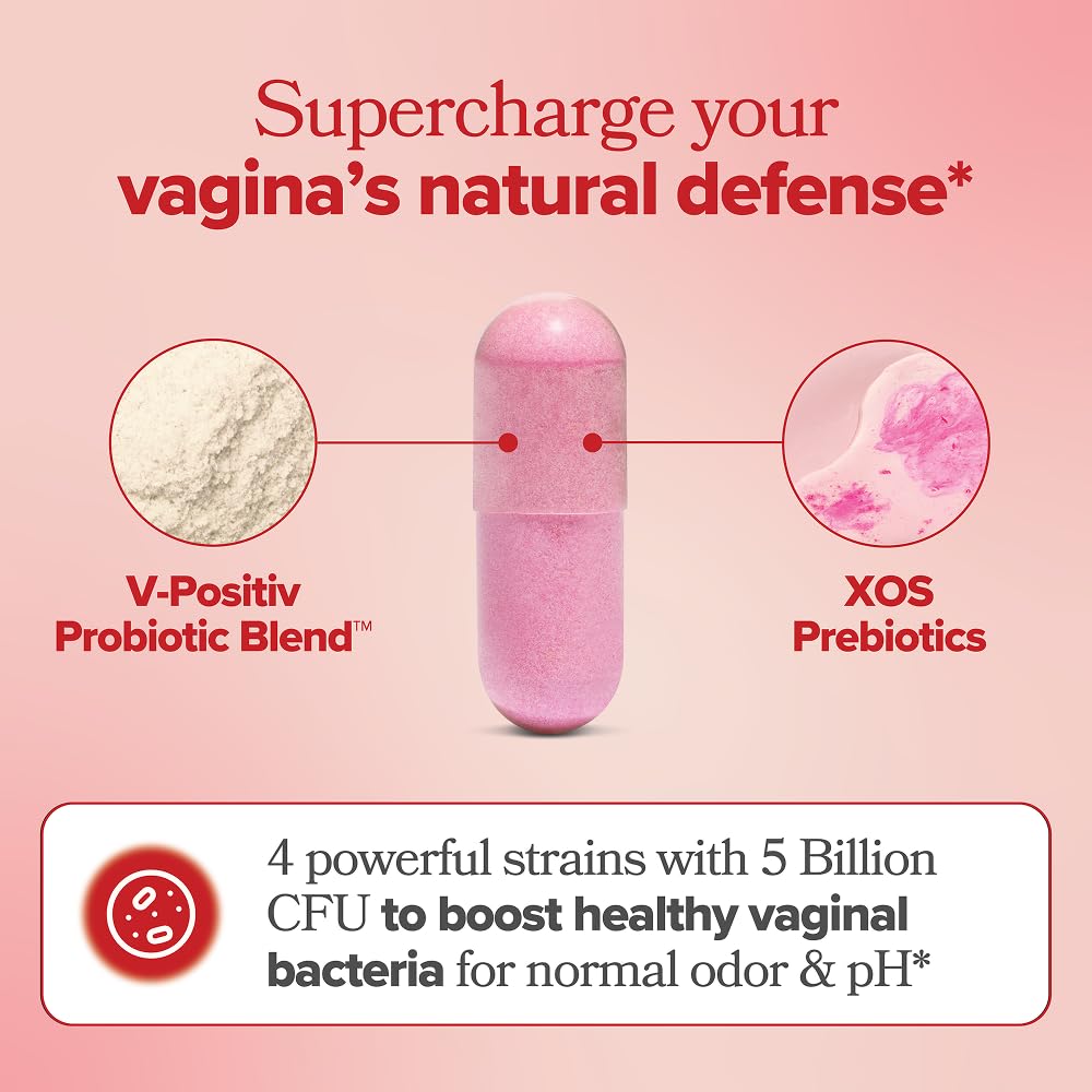 O Positiv URO Vaginal Probiotics for Women pH Balance with Prebiotics & Lactobacillus – Vaginal Health Supplement – Support Healthy Vaginal Odor & Flora, 60 Count (Pack of 1), 1 Month Supply O Positiv