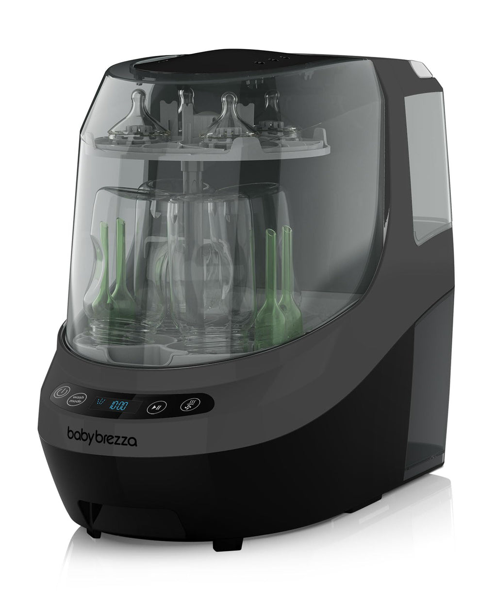 Baby Brezza Bottle Washer Pro - Baby Bottle Washer, Sterilizer + Dryer - All in One Machine Cleans Baby Essentials, Bottles + Pump Parts – Appliance Replaces Bottle Brushes & Drying Racks, Charcoal Baby Brezza
