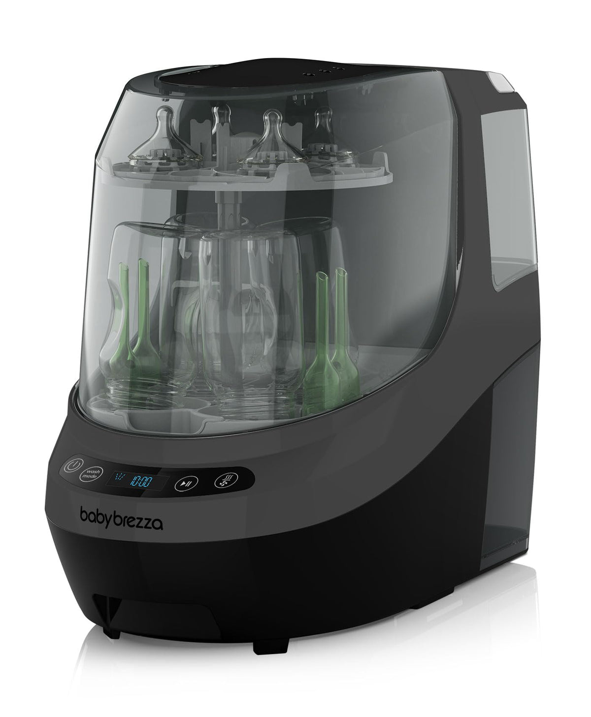 Baby Brezza Bottle Washer Pro - Baby Bottle Washer, Sterilizer + Dryer - All in One Machine Cleans Baby Essentials, Bottles + Pump Parts – Appliance Replaces Bottle Brushes & Drying Racks, Charcoal Baby Brezza