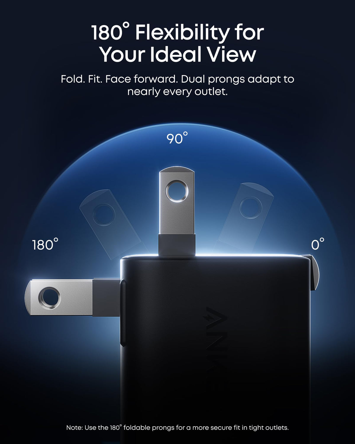Anker Smart Display Charger, Anker Nano USB C Charger Block, 45W Max GaN Phone Charger,180° Foldable Plug,Smart Recognition,Built-in Care Mode,for iPhone17/16/15(Non-Battery,One USB-C Port,No Cable) Anker