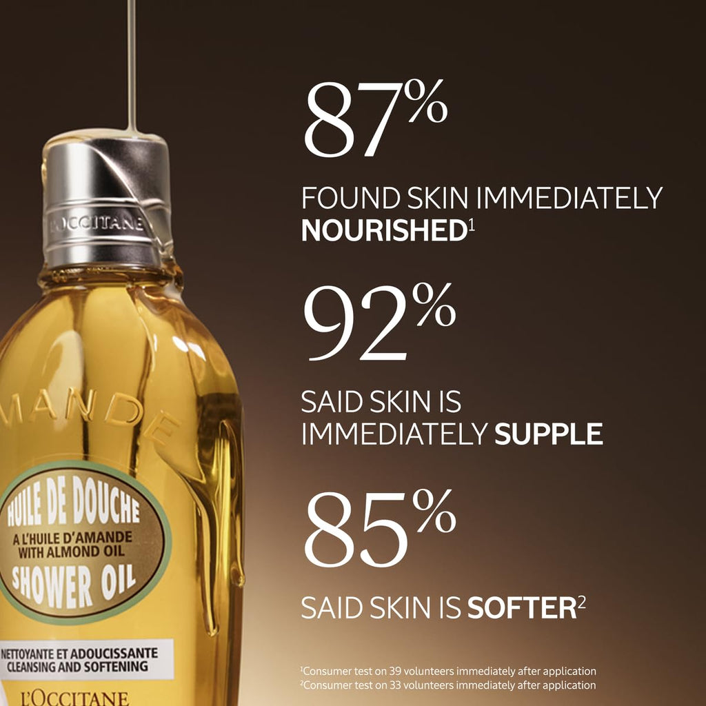 L'OCCITANE Cleansing & Softening Almond Shower Oil. 16.90 fl oz L'OCCITANE
