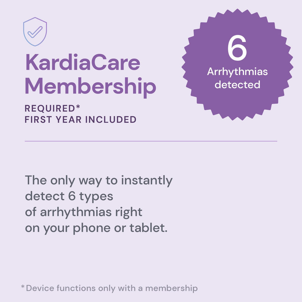 KardiaMobile 6L Max EKG Monitor, Includes One-Year KardiaCare Membership, FDA-Cleared Heart Monitor, Medical-Grade Results in 30 Seconds, Unlimited Recordings, Works with Smartphones and Tablets AliveCor