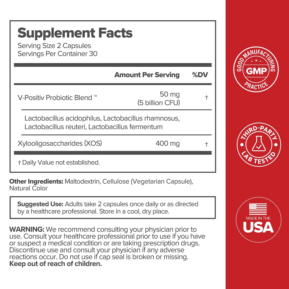 O Positiv URO Vaginal Probiotics for Women pH Balance with Prebiotics & Lactobacillus – Vaginal Health Supplement – Support Healthy Vaginal Odor & Flora, 60 Count (Pack of 1), 1 Month Supply O Positiv