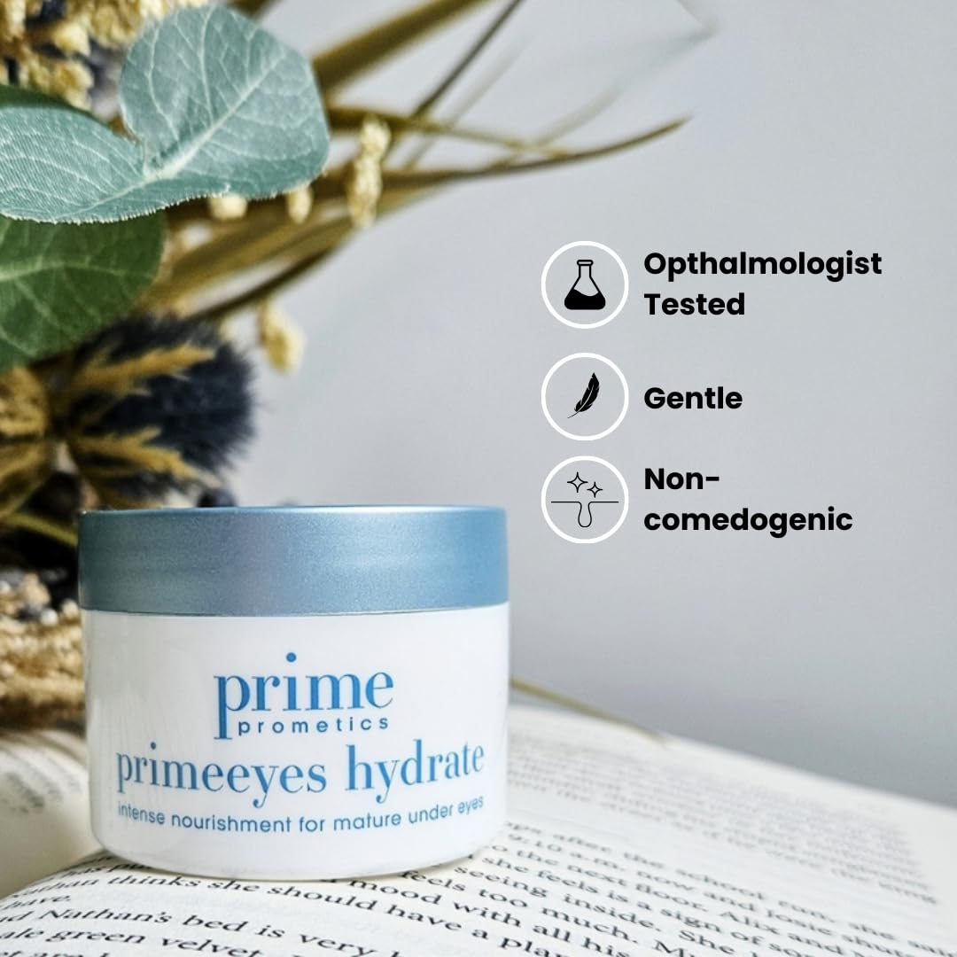 PRIME PROMETICS PrimeEyes Hydrate Under Eye Cream for Mature Women – Hydrating Eye Cream for Dark Circles and Wrinkle Repair – Soft, Glowing & Healthy Under Eyes PRIME PROMETICS