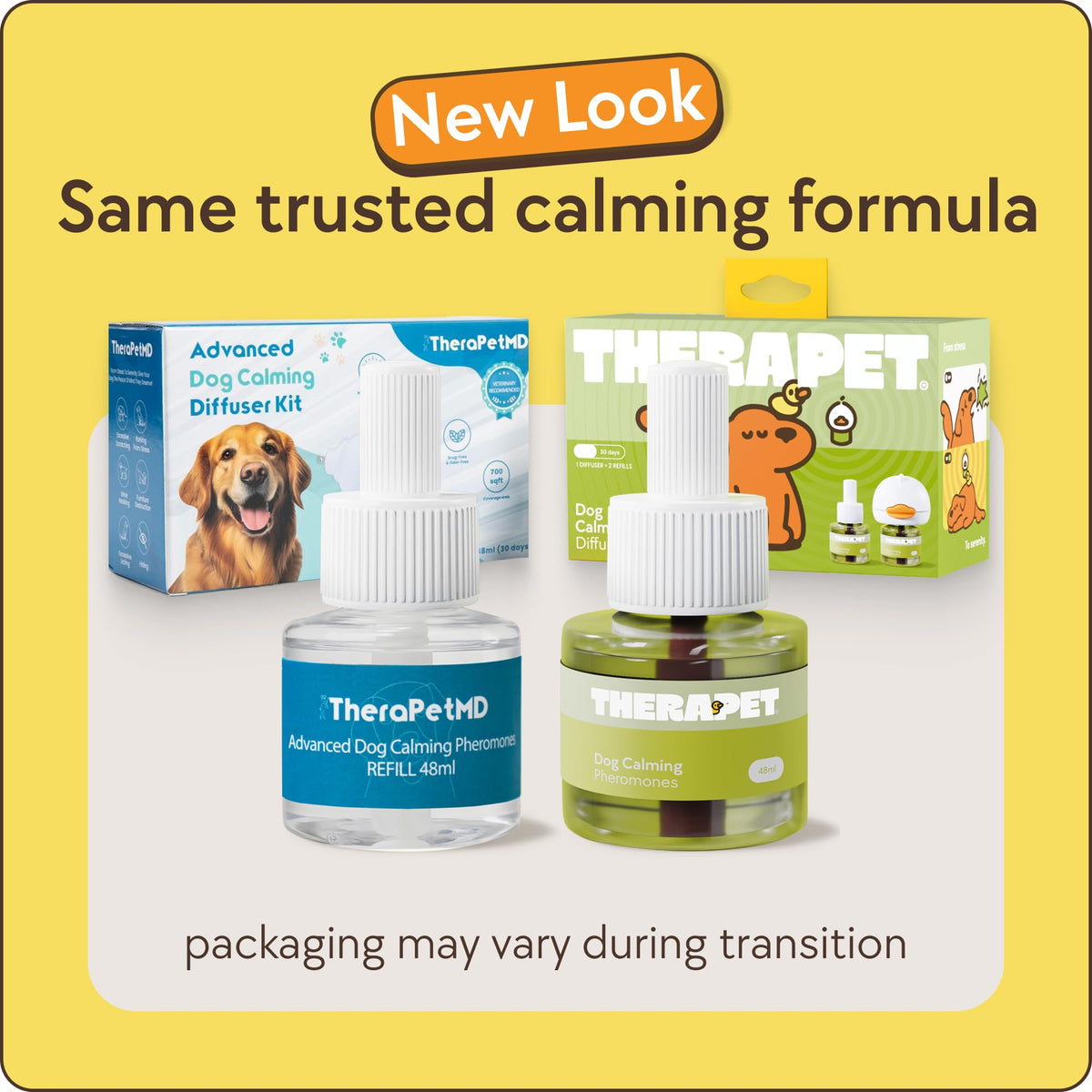 TheraPetMD 60-Day Dog Calming Diffuser Kit - Dog Pheromone Diffuser for Stress, Destructive Behavior, Pee Accidents, Separation Anxiety, Barking, Aggression & Chewing - 60-Day Refills Included TheraPetMD