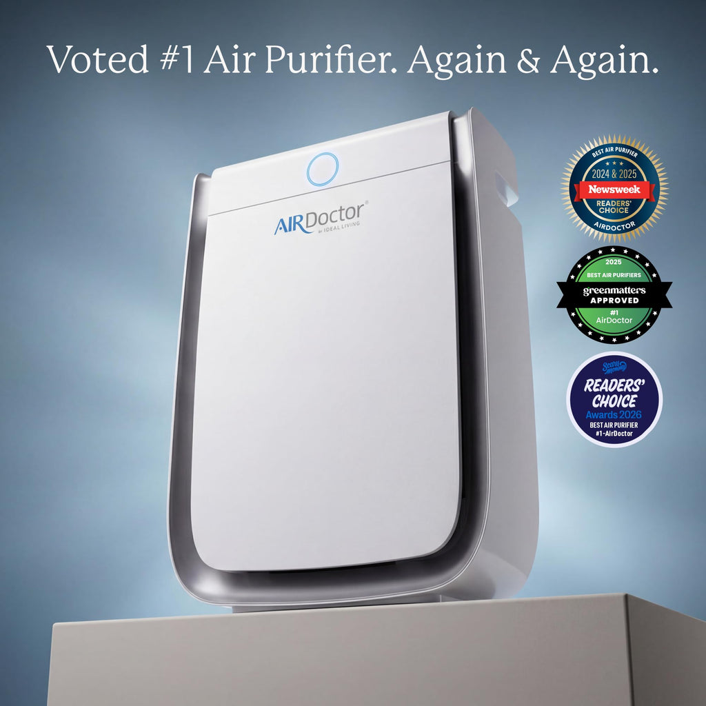 AIRDOCTOR AD3500 Smart App Air Purifier. Cleans Bedrooms, Large Rooms Up to 2,520 ft2. Removes Smoke, Dust, Pet Hair, Odors, Pollen. Hospital-Grade UltraHEPA, Premium Carbon Filtration AIRDOCTOR