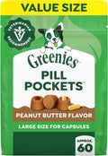 Greenies Pill Pockets Large Size Dog Treats, Peanut Butter, 15.8 oz