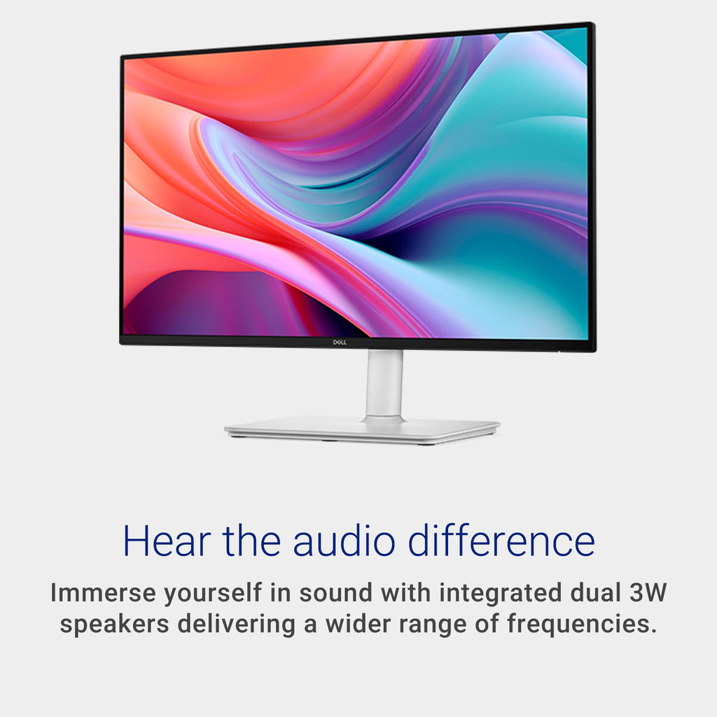 Dell 24 Plus Monitor - S2425HSM - 23.8-inch FHD (1920x1080) 144Hz 1ms Display, 2 x 3W Speakers, HDMI Connectivity, Height/Tilt/Pivot/Swivel Adjustability, AMD FreeSync - Ash White Dell