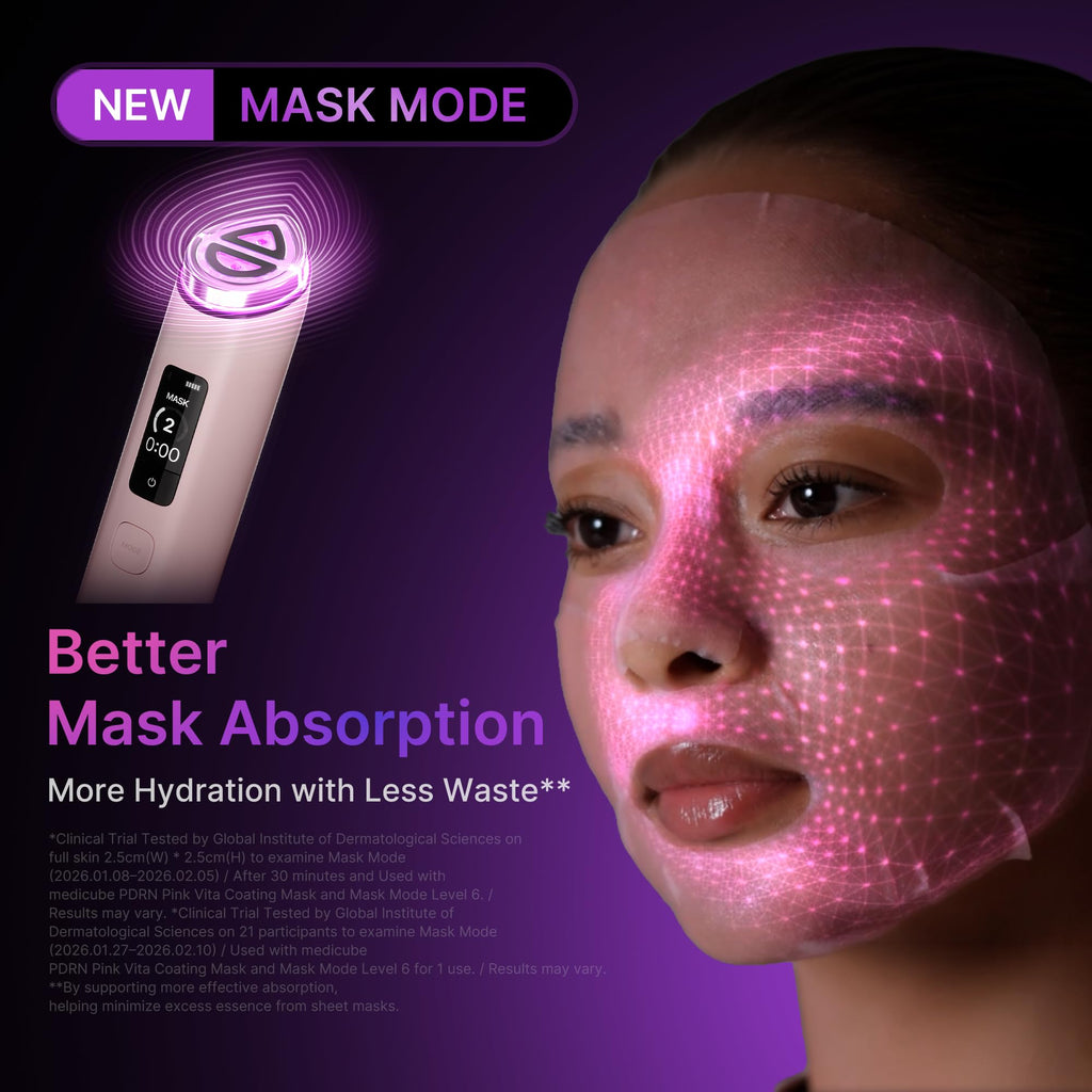 medicube Booster Pro X2™ - 7 in 1 Glow Beauty Device, 2X Glow Care, Pink medicube