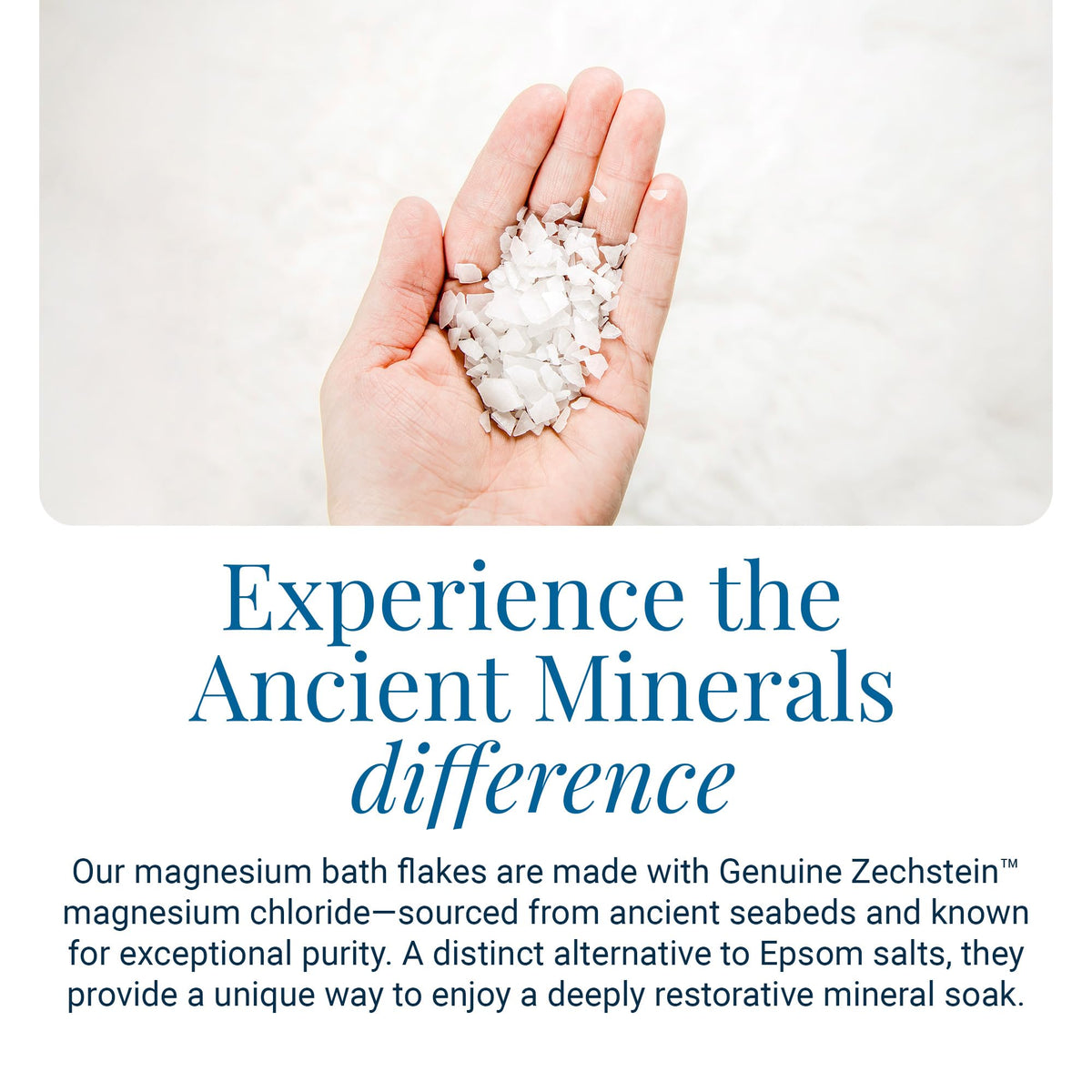 Ancient Minerals Magnesium Bath Flakes – Pure Zechstein Magnesium Chloride for Soaking and Whole-Body Replenishment (16 lb) Ancient Minerals