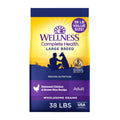 Wellness Complete Health Large Breed Adult Dry Dog Food, Wholesome Grain Kibble, Natural, Chicken and Brown Rice Recipe, 38 lb Bag Wellness