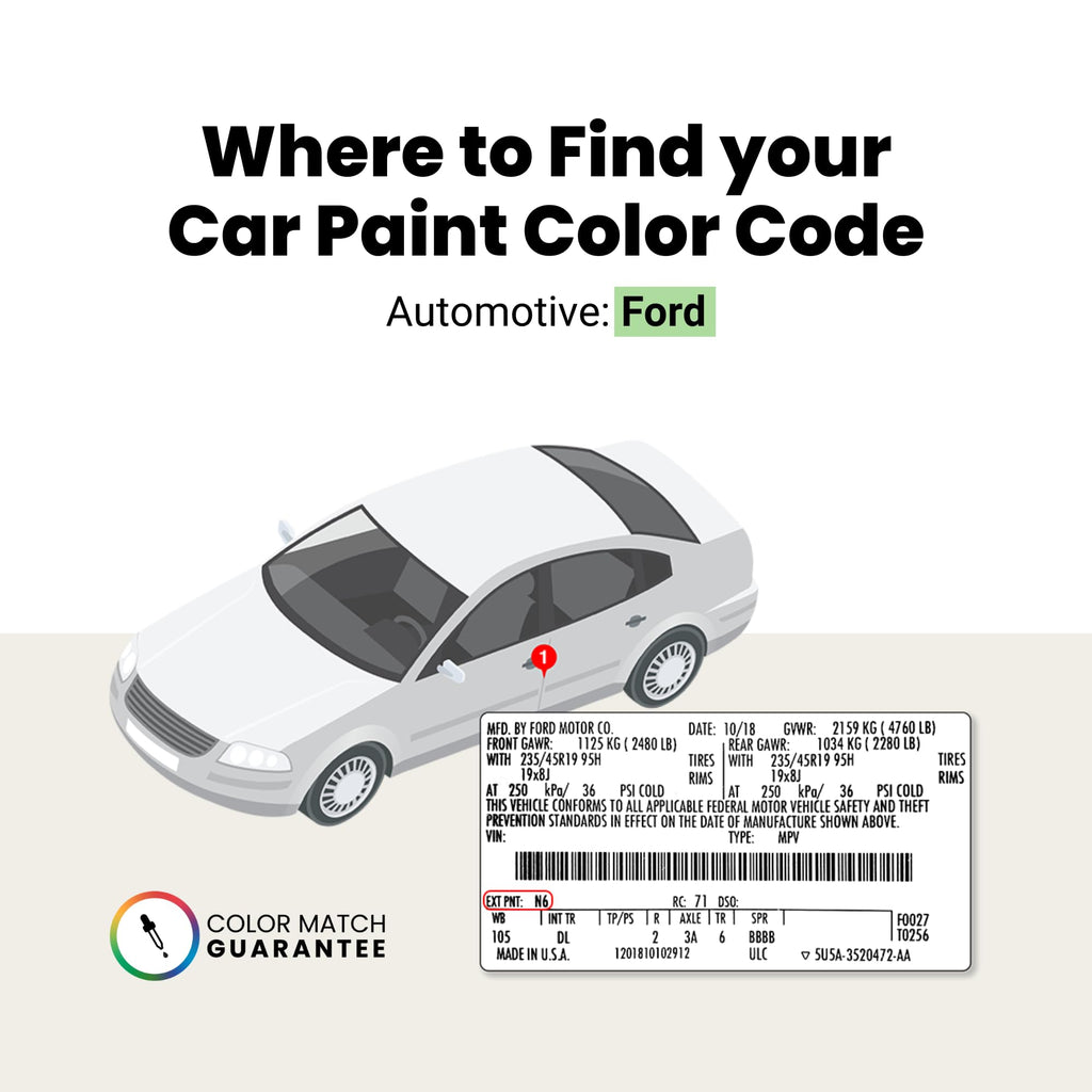 TouchUpDirect Car Paint Touch Up Spray Kit – Compatible with Ford LQ Pale Adobe Metallic Exact Match Auto Paint Kit with Car Color Spray and Clearcoat, for Repainting or Scratch Repair, Essential Kit TouchUpDirect