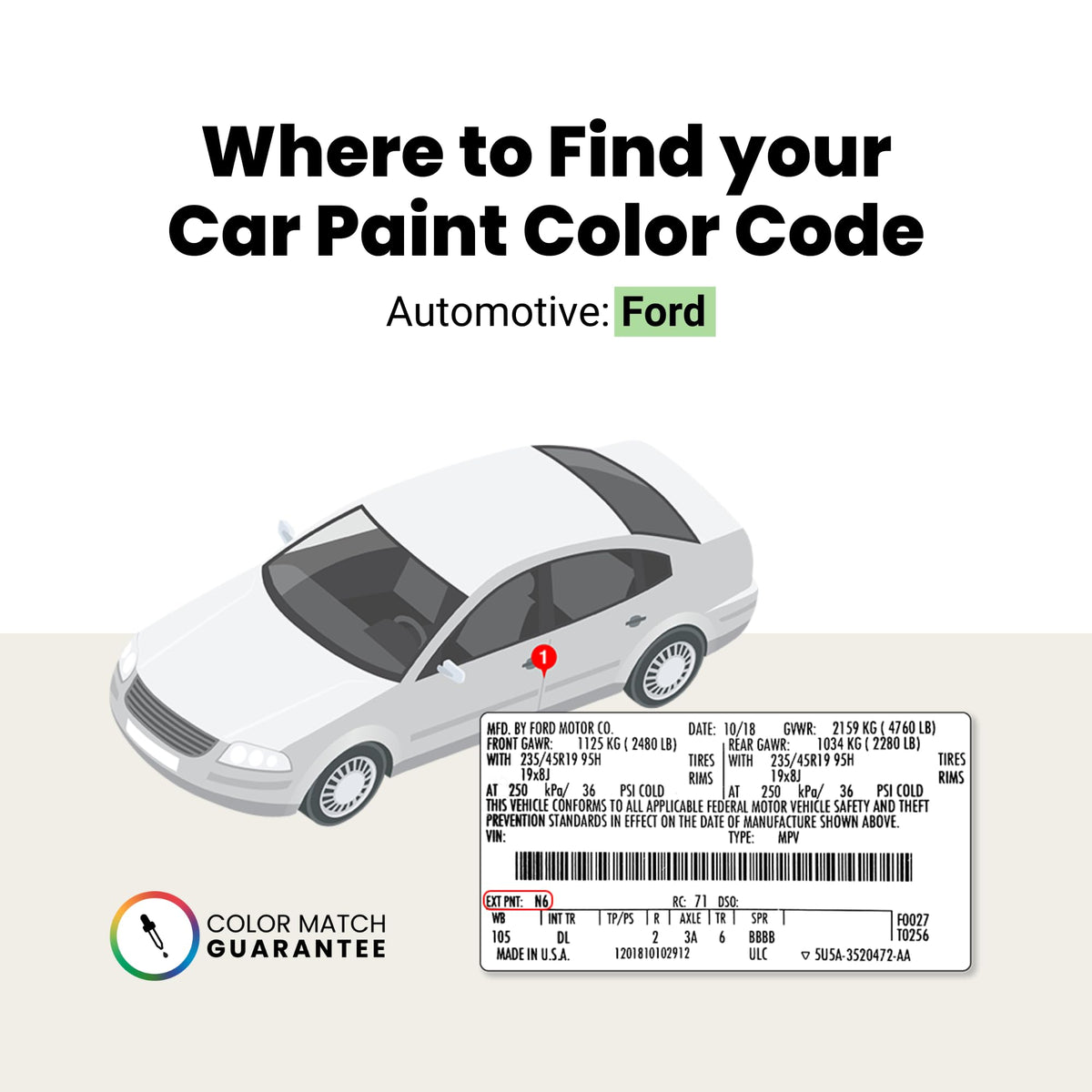 TouchUpDirect Car Paint Touch Up Spray Kit – Compatible with Ford LQ Pale Adobe Metallic Exact Match Auto Paint Kit with Car Color Spray and Clearcoat, for Repainting or Scratch Repair, Essential Kit TouchUpDirect