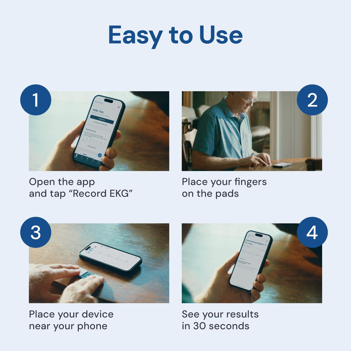KardiaMobile 1-Lead EKG Monitor, Medical-Grade FDA-Cleared Personal Heart Monitor, Detects Normal, AFib & Arrhythmias, 30 Second Results, Works with Most Smartphones, HSA&FSA Eligible KARDIAMOBILE