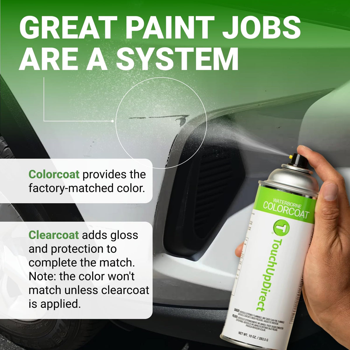 TouchUpDirect Car Paint Touch Up Spray Kit – Compatible with Ford LQ Pale Adobe Metallic Exact Match Auto Paint Kit with Car Color Spray and Clearcoat, for Repainting or Scratch Repair, Essential Kit TouchUpDirect