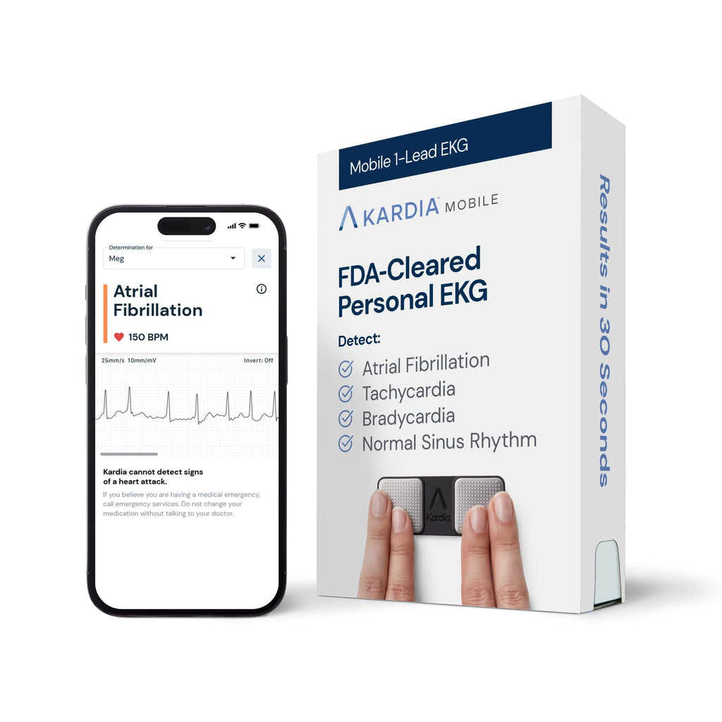 KardiaMobile 1-Lead EKG Monitor, Medical-Grade FDA-Cleared Personal Heart Monitor, Detects Normal, AFib & Arrhythmias, 30 Second Results, Works with Most Smartphones, HSA&FSA Eligible KARDIAMOBILE