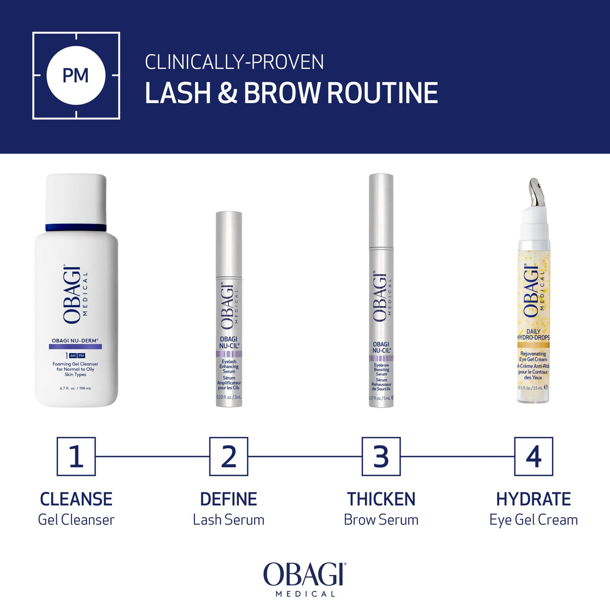 Obagi Nu-Cil Eyelash Enhancing Serum – Nourishing Lash Serum with Biotin for Thicker & More Defined-Looking Lashes – 0.1 oz Obagi Medical