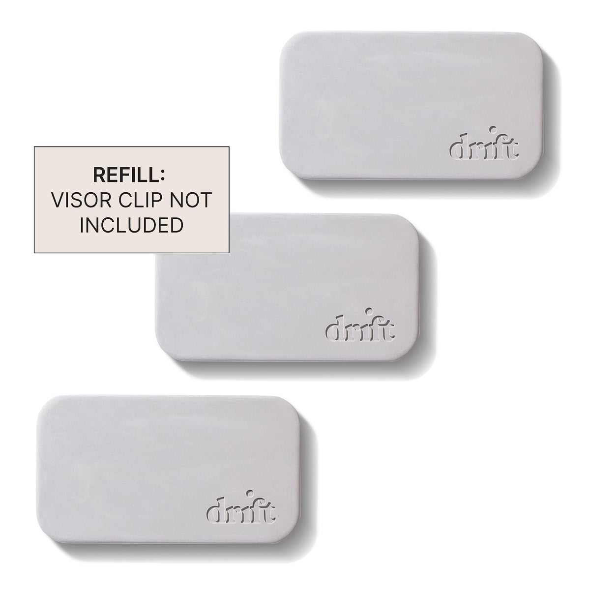 Drift Car Air Freshener - The Original Stone Air Freshener - Car Odor Eliminator - Long Lasting Scent - Metal Clip - Essential Oils - Clean Ingredients - Amber Scent 3 Pack Refill - NO CLIP INCLUDED drift