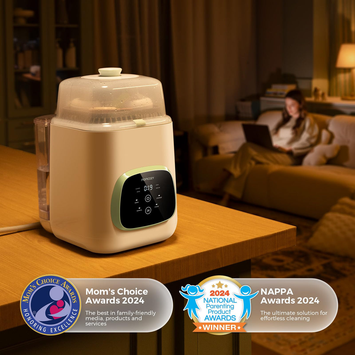 Momcozy KleanPal Pro Baby Bottle Washer, Sterilizer & Dryer - All-in-One Cleaning Machine for Bottles, Pump Parts & Baby Essentials - Time-Saving & Effortless Care Momcozy