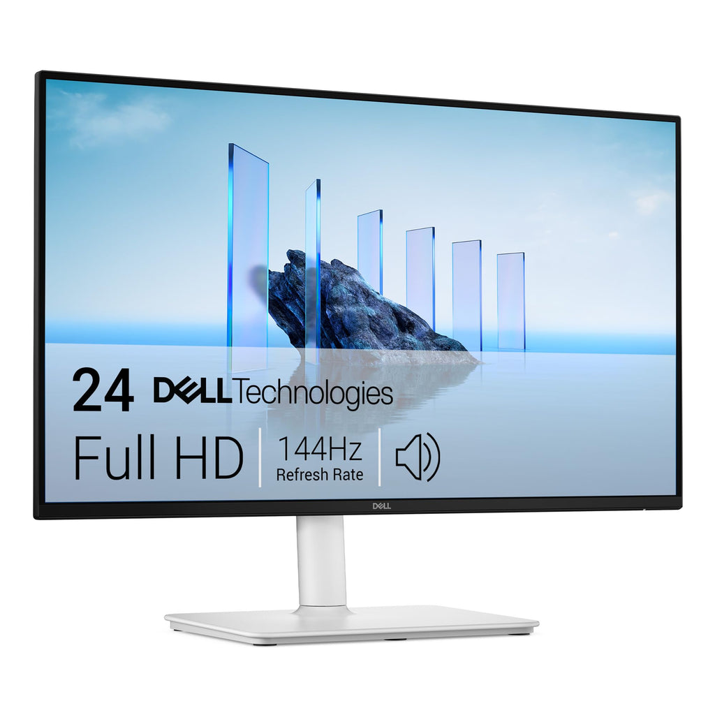 Dell 24 Plus Monitor - S2425HSM - 23.8-inch FHD (1920x1080) 144Hz 1ms Display, 2 x 3W Speakers, HDMI Connectivity, Height/Tilt/Pivot/Swivel Adjustability, AMD FreeSync - Ash White Dell
