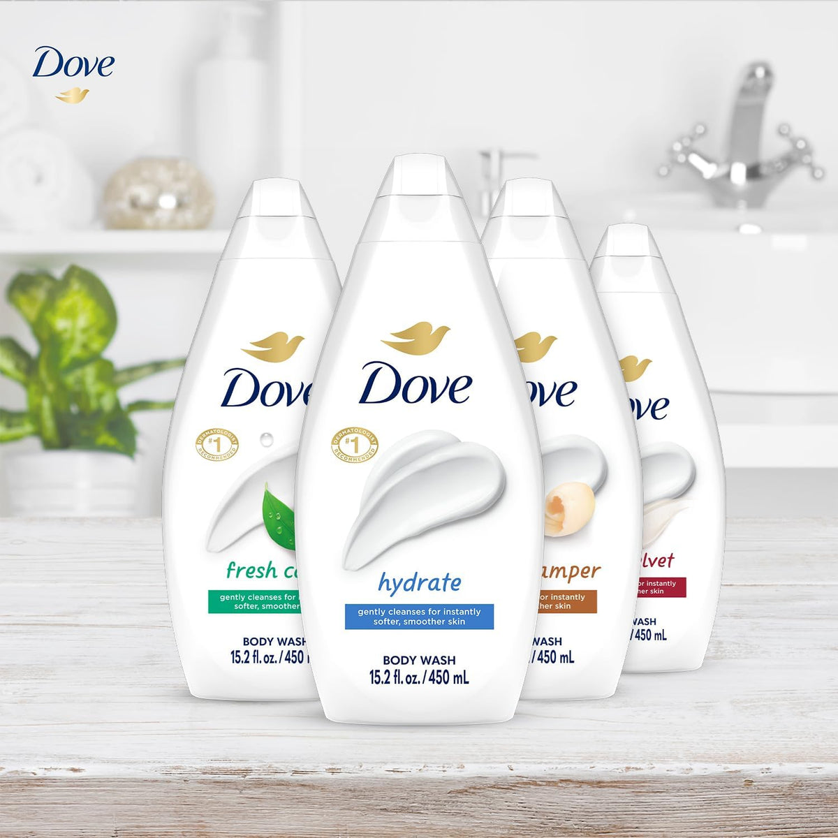 Dove Moisturizing Body Wash, Variety 6-Pack, 15.2 Oz Ea Dove