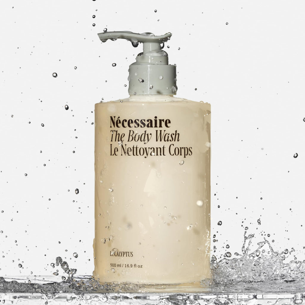 Nécessaire The Body Wash Eucalyptus — Multi-Oil Shower Gel Body Wash for Women + Men. Non-Comedogenic + Hypoallergenic for Sensitive Skin with Niacinamide. 500ml/16.9 fl oz Nécessaire