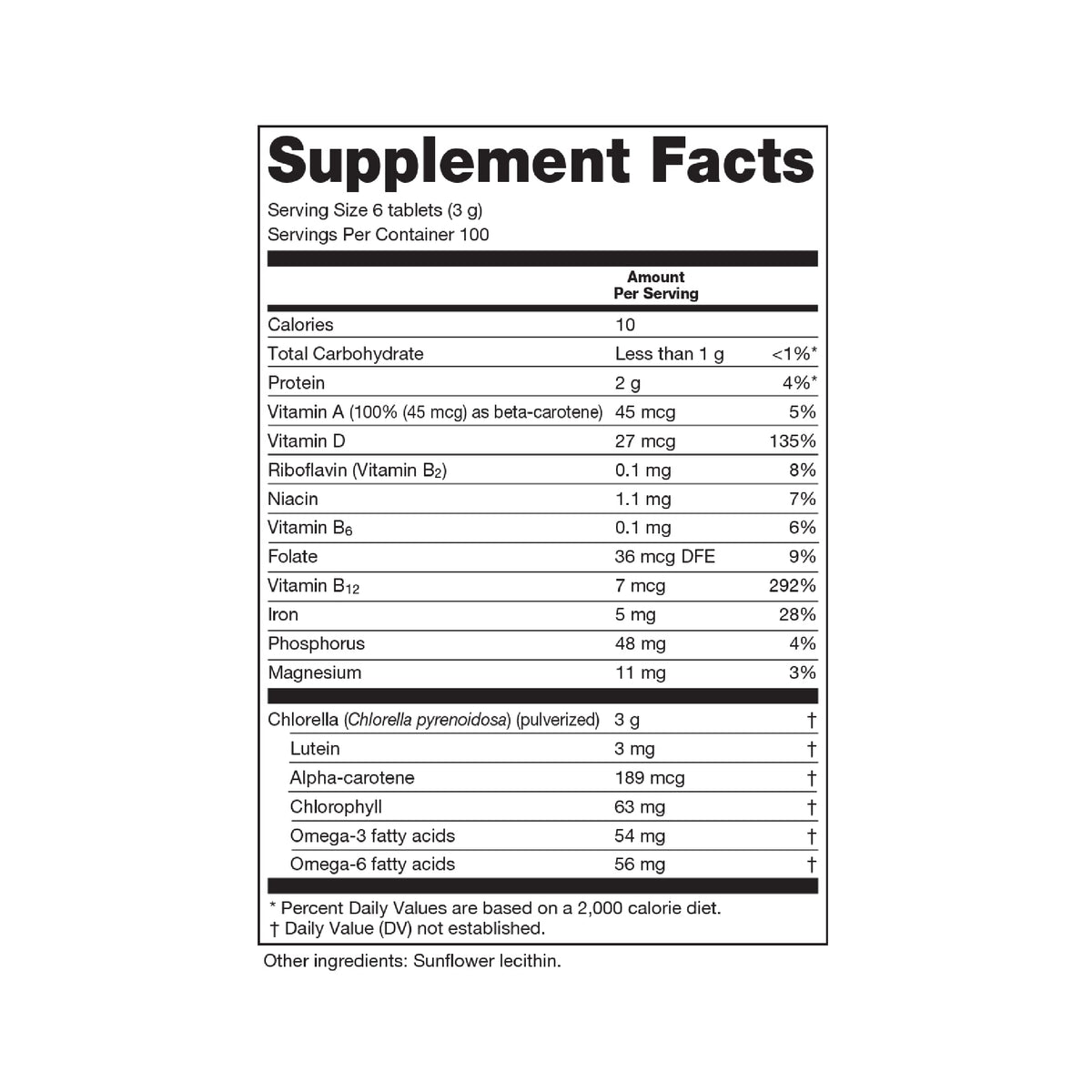 Sun Chlorella 500mg Whole Body Wellness Green Algae Superfood Supplement - Immune Defense, Gut Health, Natural Purification, Energy Boost - Chlorophyll, B12, Iron, Protein - Non-GMO - 600 Tablets Sun Chlorella