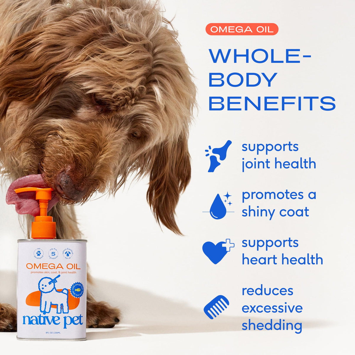 Native Pet Daily Wellness Bundle - Dog Vitamins and Supplements & Omega 3 Fish Oil Wild Alaskan Salmon Fish Oil for Dogs - 11-in-1 Multivitamin Powder Supports Joints, Gut, Skin, Coat & Heart Health Native Pet