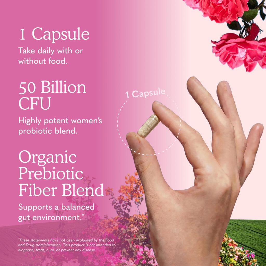 Garden of Life Dr. Formulated Once Daily Women's Probiotics with 50 Billion CFU & Organic Prebiotics – Vaginal Health, Digestive Support, Immune Support, Dairy Free, 30 Capsules Garden of Life