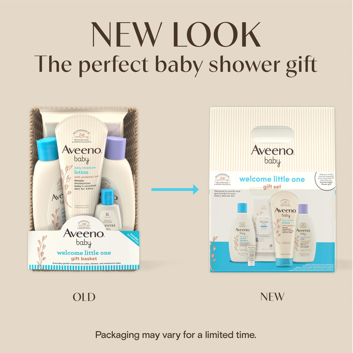 Aveeno Baby Welcome Little One Gift Set, Baby Essentials Set with Daily Moisture Wash and Shampoo, Calming Comfort Bath, Sensitive All Over Wipes, Body Lotion, & Healthy Start Balm, 5 Items Aveeno Baby