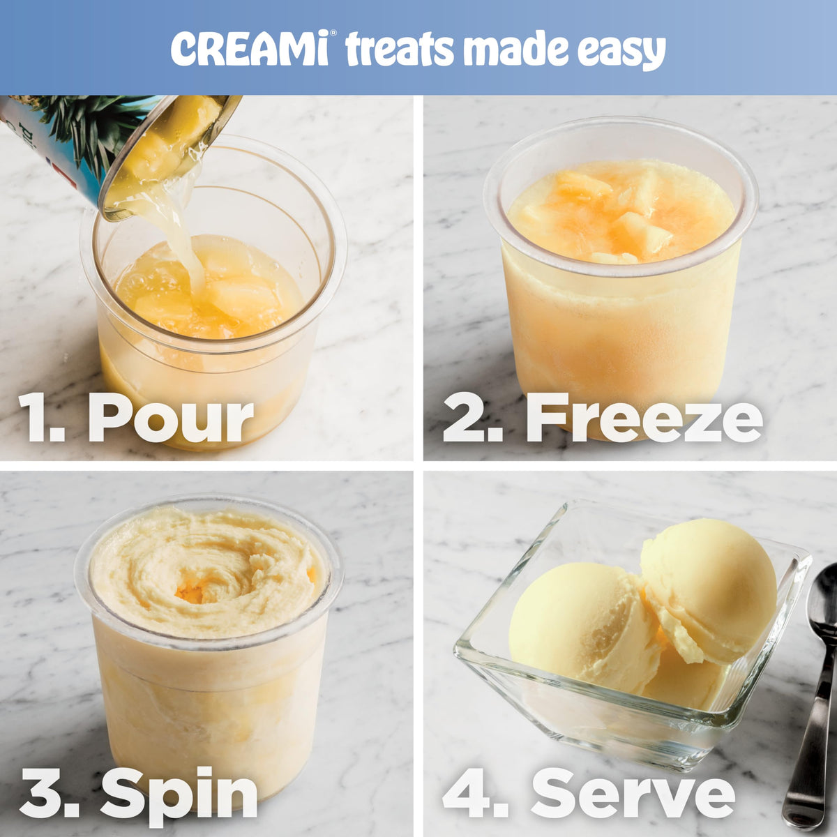 Ninja NC301 CREAMi Ice Cream Maker, for Gelato, Mix-ins, Milkshakes, Sorbet, Smoothie Bowls & More, 7 One-Touch Programs, with (2) Pint Containers & Lids, Compact Size, Perfect for Kids, Silver Ninja