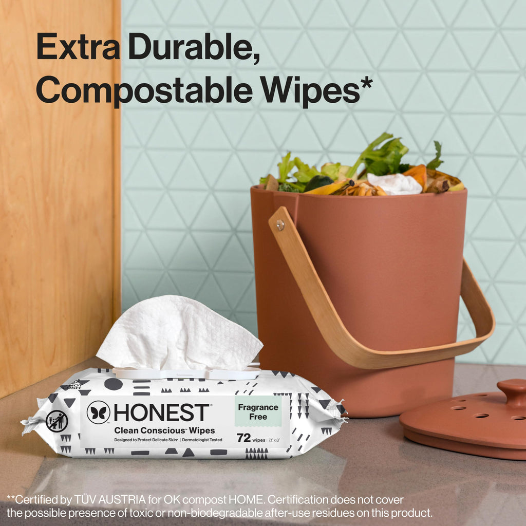 The Honest Company Baby Wipes for Sensitive Skin, Hypoallergenic, Fragrance-Free, Multi-Use, Pattern Play Design, 720 Count (10 Packs of 72) The Honest Company