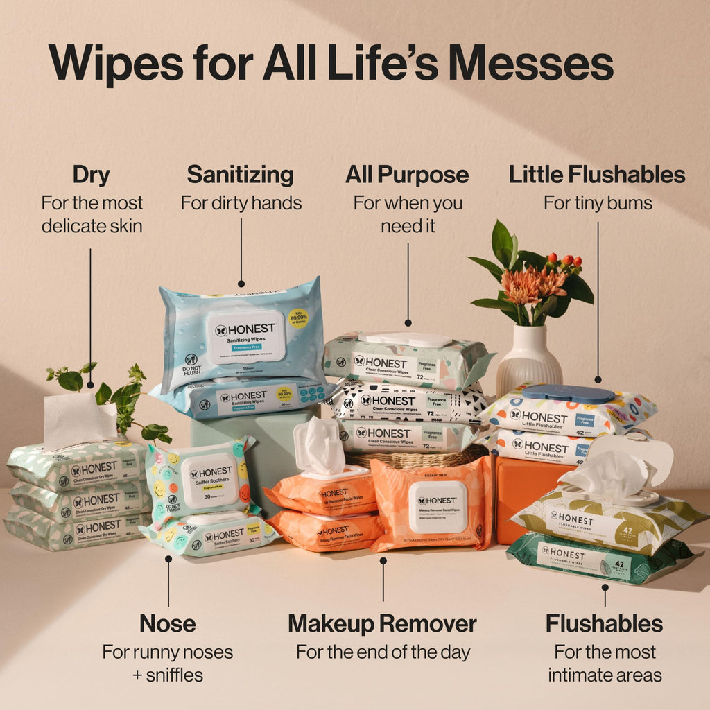 The Honest Company Baby Wipes for Sensitive Skin, Hypoallergenic, Fragrance-Free, Multi-Use, Pattern Play Design, 720 Count (10 Packs of 72) The Honest Company