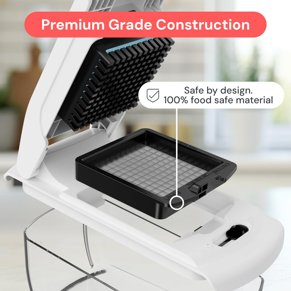 Fullstar Pro Original Vegetable Chopper & Mandoline - Chopper & Mandoline Lids - Food Chopper with Container, Fruit Slicer, Onion Dicer - All-in-One Prep Tool - Kitchen Gadgets & Gifts (8 in 1, White) fullstar