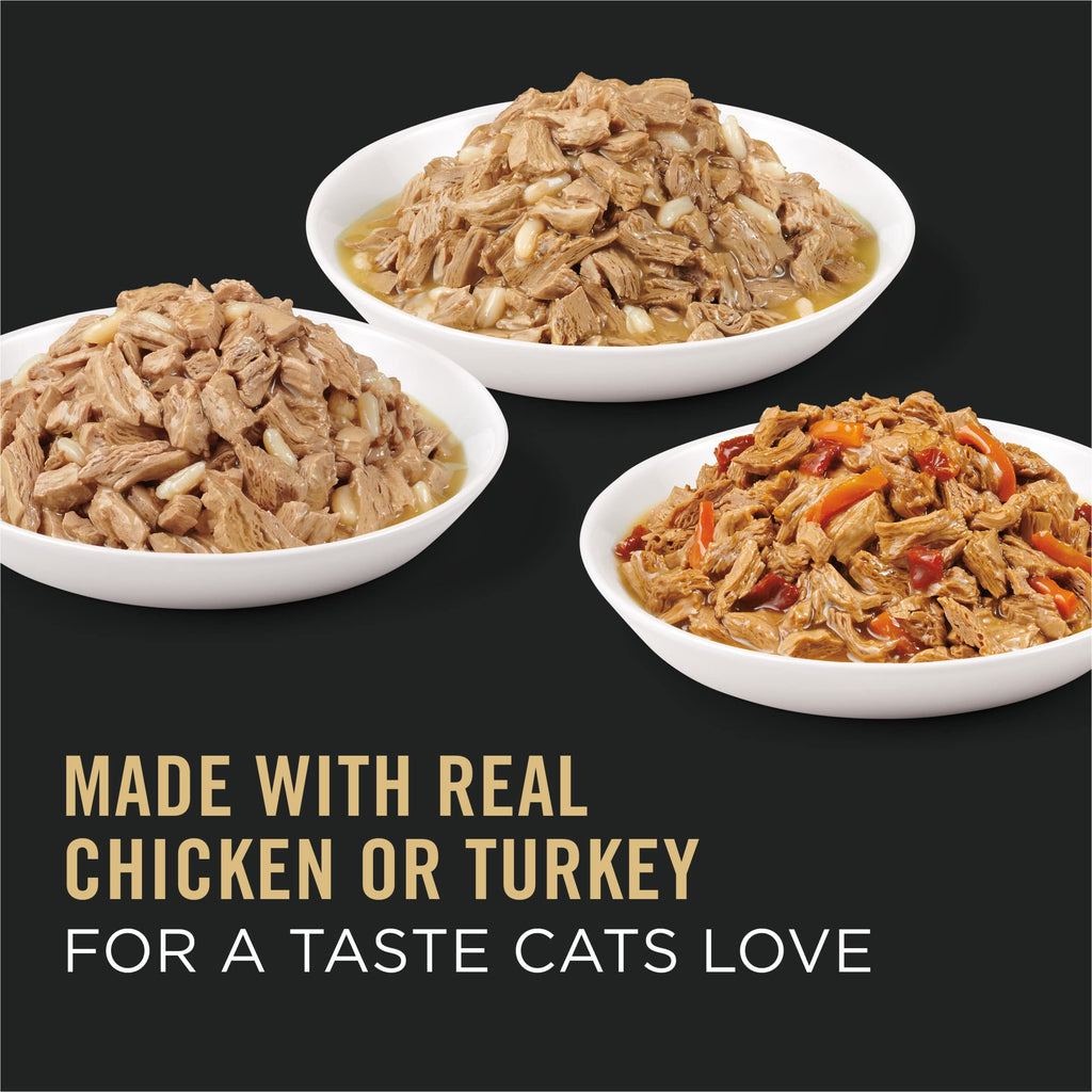 Purina Pro Plan Gravy, High Protein Wet Cat Food Variety Pack, Complete Essentials Chicken and Turkey Favorites - (Pack of 24) 3 oz. Cans Purina Pro Plan